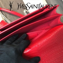 YSL-441971-08  聖邏蘭新款原版皮鱷魚紋斜背包