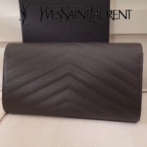 YSL原版皮新款437469-07 魚子醬聖羅蘭新款錢包
