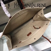YSL-499290-01  聖邏蘭新款原版皮帆布手提包