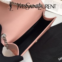 YSL-377830-01  聖邏蘭新款原版皮平紋流蘇斜挎包