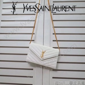 YSL原版皮新款393953-04 斜背包 肩帶拆掉可直接當手包用