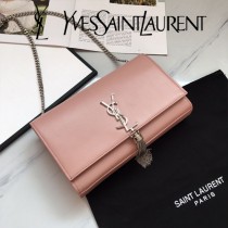 YSL-377830-01  聖邏蘭新款原版皮平紋流蘇斜挎包