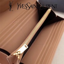 YSL原版皮新款437469-08 魚子醬聖羅蘭新款錢包