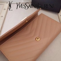 YSL原版皮新款437469-08 魚子醬聖羅蘭新款錢包