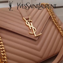 YSL原版皮新款342023經典款  V紋魚子醬牛皮