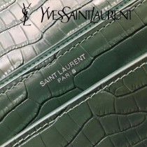 YSL-441971-02  聖邏蘭新款原版皮鱷魚紋斜背包