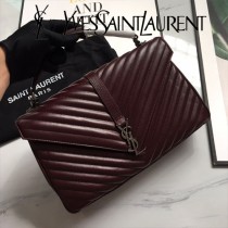 YSL-392738-03  聖邏蘭新款原版皮百搭大號郵差包