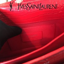 YSL-441971-08  聖邏蘭新款原版皮鱷魚紋斜背包