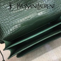 YSL-441971-02  聖邏蘭新款原版皮鱷魚紋斜背包