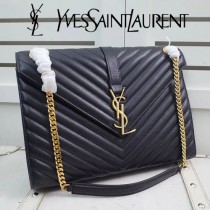 YSL原版皮新款342023經典款  V紋魚子醬牛皮