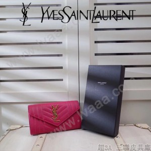 YSL原版皮新款437469-4 山羊紋聖羅蘭新款錢包