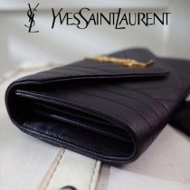 YSL原版皮新款437469-1 山羊紋聖羅蘭新款錢包