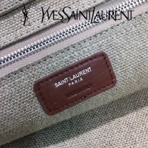 YSL-499290-01  聖邏蘭新款原版皮帆布手提包