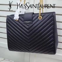 YSL原版皮新款 經典款342022 SAINTLAURENT  購物袋 純 V紋魚子醬牛皮
