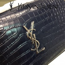 YSL-441971-03  聖邏蘭新款原版皮鱷魚紋斜背包