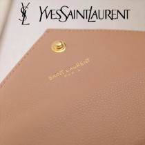 YSL原版皮新款437469-08 魚子醬聖羅蘭新款錢包