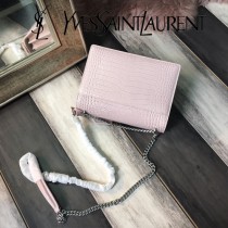 YSL-441971-07  聖邏蘭新款原版皮鱷魚紋斜背包