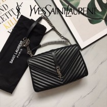 YSL-392738-01  聖邏蘭新款原版皮百搭大號郵差包