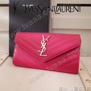YSL原版皮新款437469-011 魚子醬聖羅蘭新款錢包