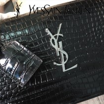YSL-441971-05  聖邏蘭新款原版皮鱷魚紋斜背包