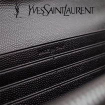 YSL原版皮新款437469-01 魚子醬聖羅蘭新款錢包