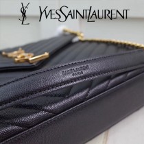 YSL原版皮新款342023經典款  V紋魚子醬牛皮