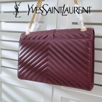 YSL原版皮新款342023經典款  V紋魚子醬牛皮