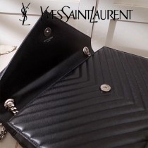 YSL原版皮新款342023經典款  V紋魚子醬牛皮