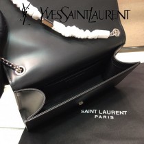 YSL-377830  聖邏蘭新款原版皮平紋流蘇斜挎包