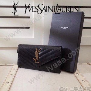 YSL原版皮新款437469-05 魚子醬聖羅蘭新款錢包