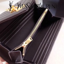 YSL原版皮新款437469-11 山羊紋聖羅蘭新款錢包