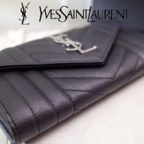 YSL原版皮新款437469-2 山羊紋聖羅蘭新款錢包