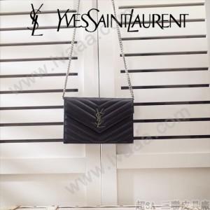 YSL原版皮新款393953-08 斜背包 肩帶拆掉可直接當手包用