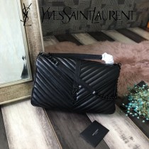YSL-392738  聖邏蘭新款原版皮百搭大號郵差包