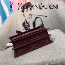 YSL-441971-06  聖邏蘭新款原版皮鱷魚紋斜背包