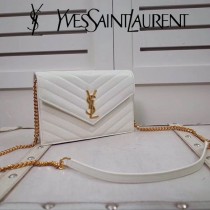 YSL原版皮新款393953-04 斜背包 肩帶拆掉可直接當手包用