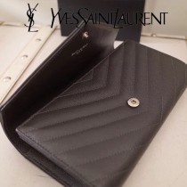 YSL原版皮新款437469-07 魚子醬聖羅蘭新款錢包