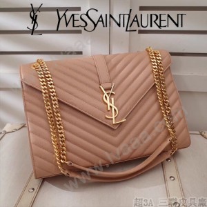 YSL原版皮新款342023經典款  V紋魚子醬牛皮