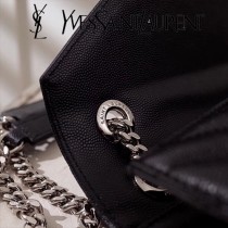 YSL原版皮新款342023經典款  V紋魚子醬牛皮