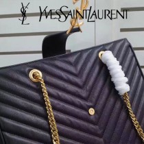 YSL原版皮新款 經典款342022 SAINTLAURENT  購物袋 純 V紋魚子醬牛皮
