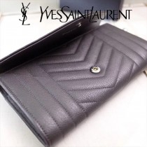 YSL原版皮新款437469-5 山羊紋聖羅蘭新款錢包