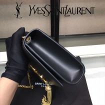 YSL-377830-04  聖邏蘭新款原版皮平紋流蘇斜挎包