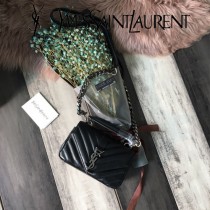 YSL-399289-01  聖邏蘭新款原版皮小號郵差包