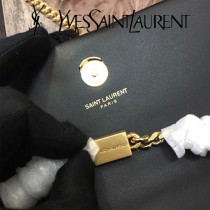 YSL-377830-05  聖邏蘭新款原版皮平紋流蘇斜挎包