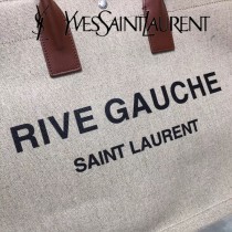 YSL-499290-01  聖邏蘭新款原版皮帆布手提包