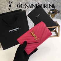 YSL原版皮新款437469-9 山羊紋聖羅蘭新款錢包