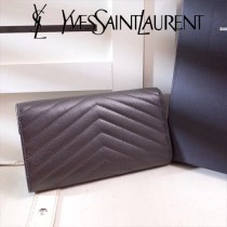 YSL原版皮新款437469-11 山羊紋聖羅蘭新款錢包