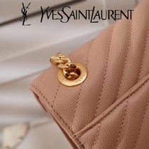 YSL原版皮新款342023經典款  V紋魚子醬牛皮