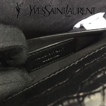 YSL-441971-05  聖邏蘭新款原版皮鱷魚紋斜背包