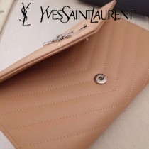 YSL原版皮新款437469-06 魚子醬聖羅蘭新款錢包